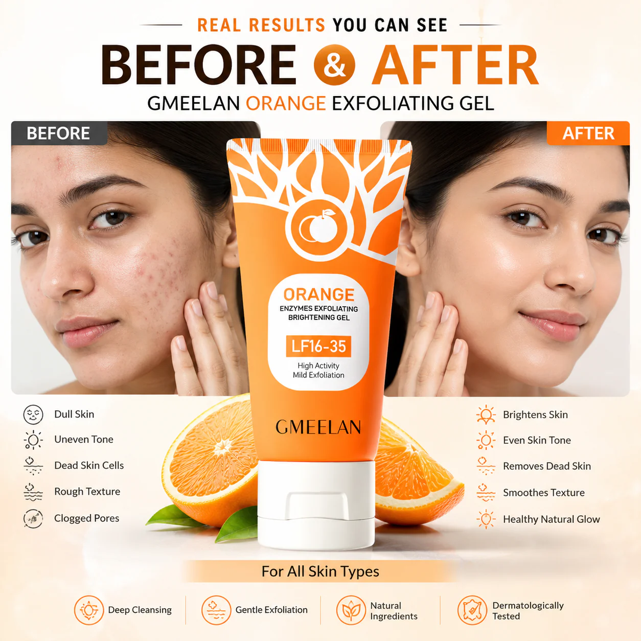 Orange Exfoliating gel (face/body gel)